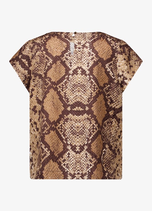 Studio Anneloes Jindra top met slangenprint - achterkant 4 bruin