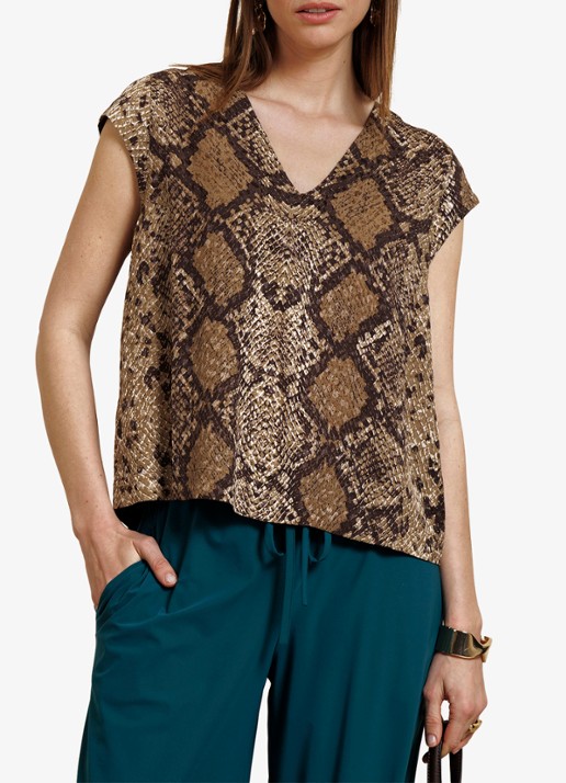 Studio Anneloes Jindra top met slangenprint