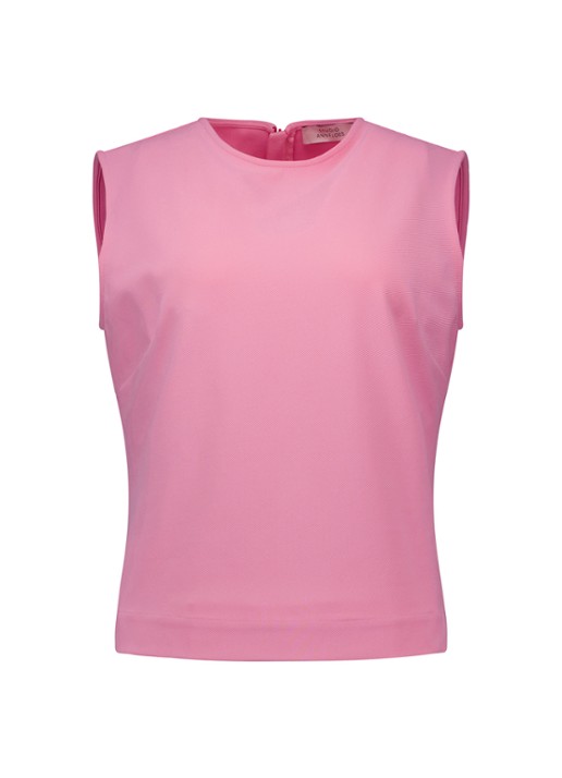 Studio Anneloes Josie mouwloze top met ronde hals - voorkant roze