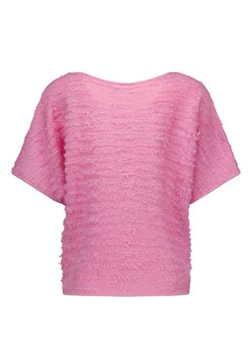 Studio Anneloes Lenti top met boothals - detail 2 roze