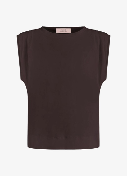 Studio Anneloes Leona mouwloze top met plooien