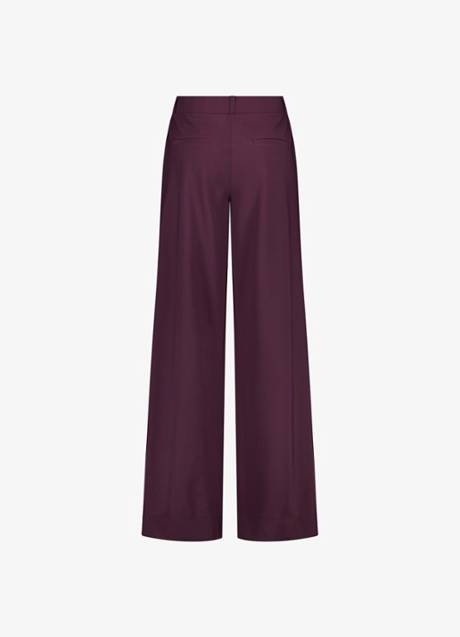 Studio Anneloes Lexie bonded trousers - achterkant 5 aubergine