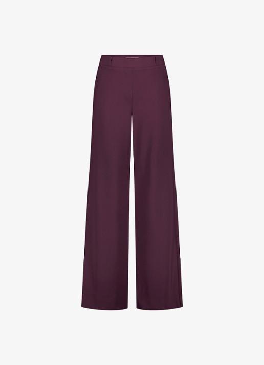 Studio Anneloes Lexie bonded trousers - voorkant aubergine