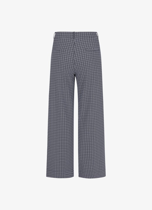 Studio Anneloes Lexie high waist loose fit pantalon met print - achterkant zwart