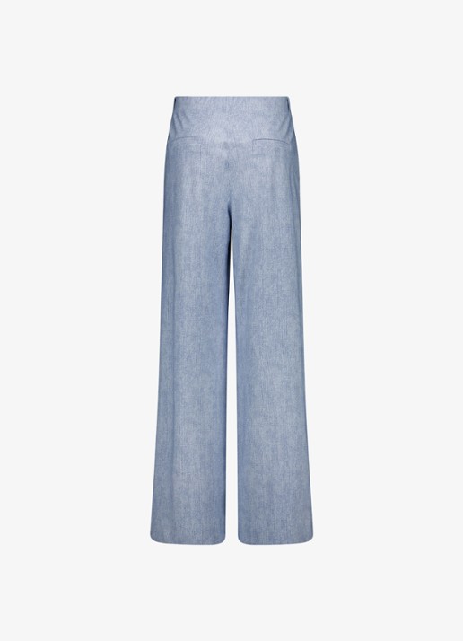 Studio Anneloes Lexie high waist loose fit pantalon met steekzakken - achterkant 3 blauw