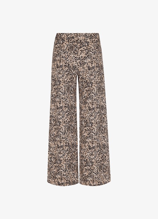 Studio Anneloes Lexie high waist wide fit broek met print - achterkant 2 zwart