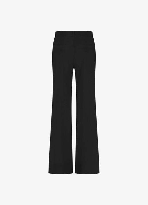Studio Anneloes Lexie high waist wide fit broek met steekzakken - detail 5 zwart