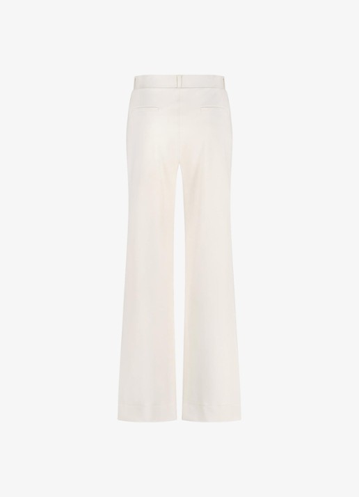Studio Anneloes Lexie high waist wide fit broek met steekzakken - detail 3 gebroken wit