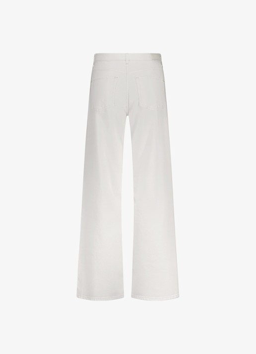 Studio Anneloes Lexie high waist wide fit jeans met gekleurde wassing - detail 3 gebroken wit
