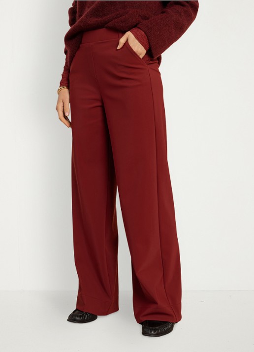 Studio Anneloes Lexie high waist wide fit pantalon met steekzakken