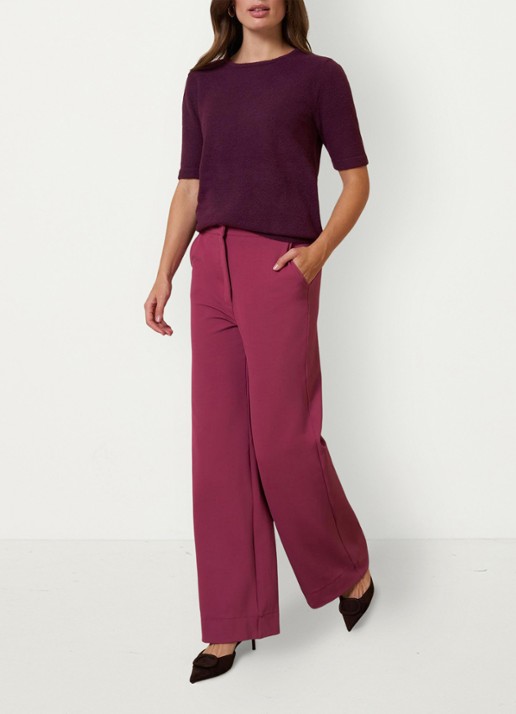 Studio Anneloes Luz high waist loose fit pantalon met steekzakken - detail 4 roze