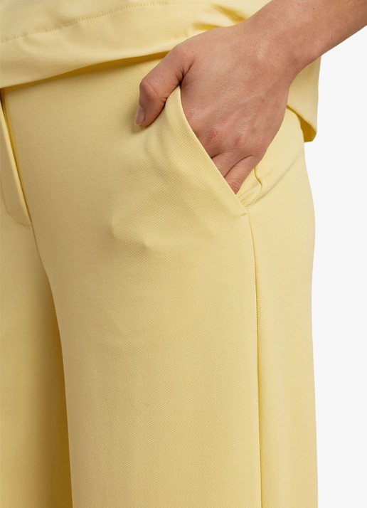 Studio Anneloes Luz high waist loose fit pantalon met steekzakken - detail 4 lichtgeel