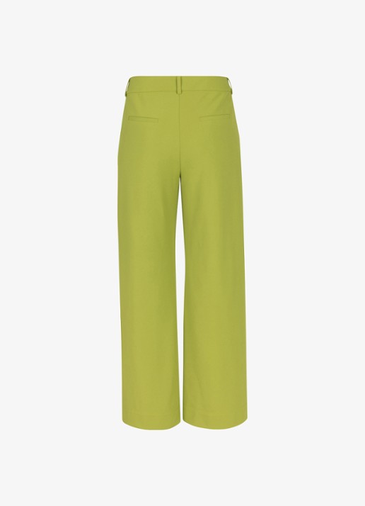 Studio Anneloes Luz high waist wide fit pantalon met steekzakken - achterkant 4 groen