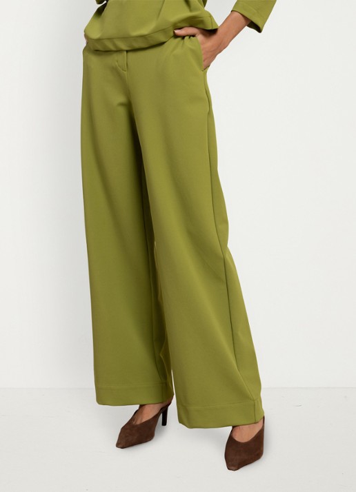 Studio Anneloes Luz high waist wide fit pantalon met steekzakken