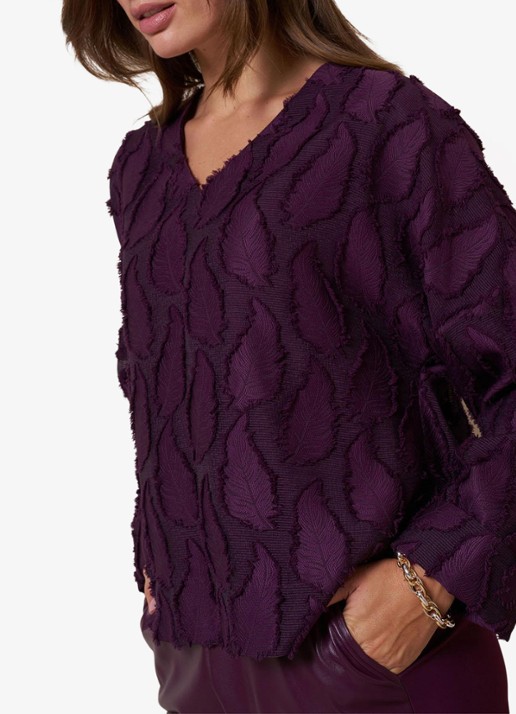 Studio Anneloes Madison top met print - detail 4 bruin