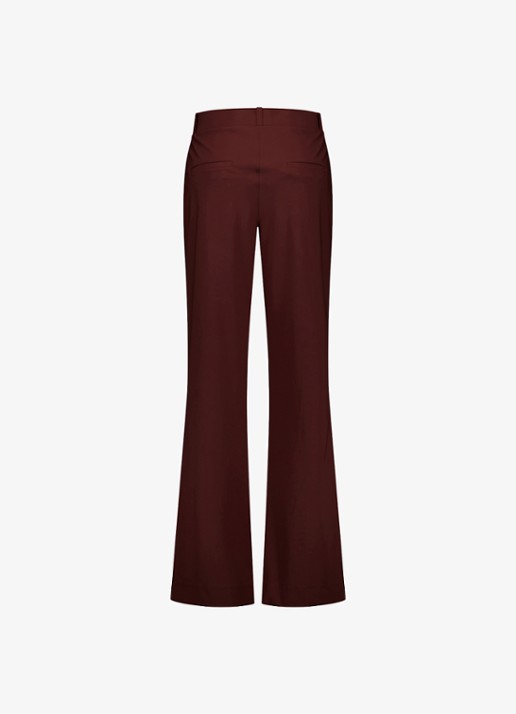 Studio Anneloes Marilon high waist loose fit pantalon met steekzakken - achterkant 5 bordeauxrood