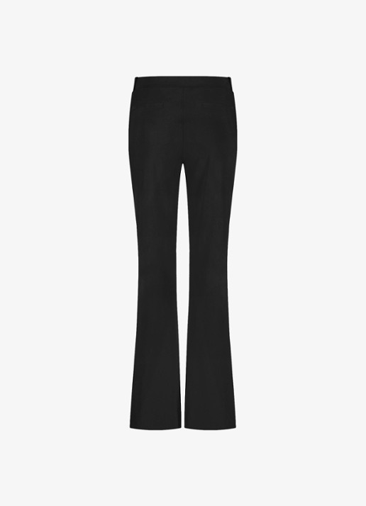 Studio Anneloes Marilon high waist wide fit broek met steekzakken - achterkant zwart