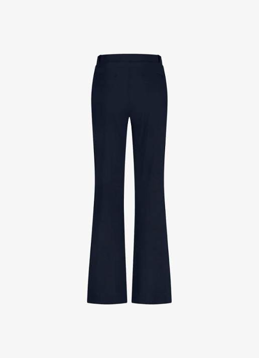 Studio Anneloes Marilon high waist wide fit broek met steekzakken - detail 3 donkerblauw