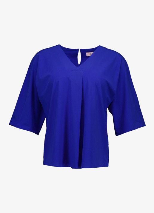 Studio Anneloes Marly tuniek met V-hals - voorkant donkerblauw