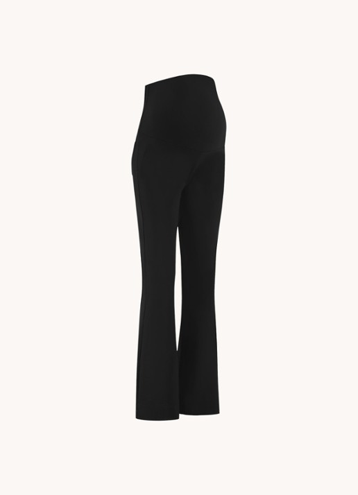 Studio Anneloes Maternity mid waist flared fit zwangerschapsbroek - voorkant zwart
