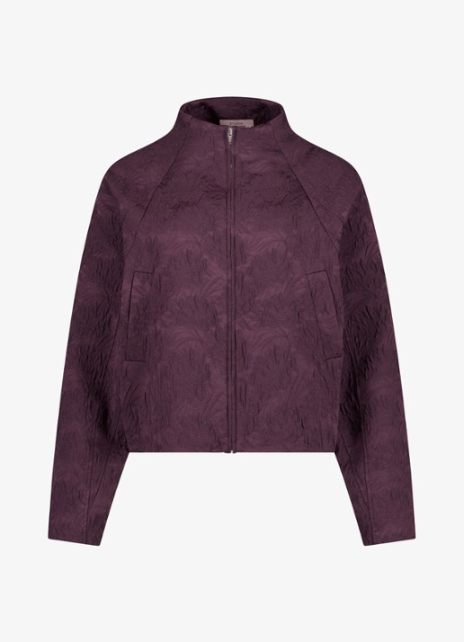 Studio Anneloes Mels bomber jacket - voorkant 2 aubergine