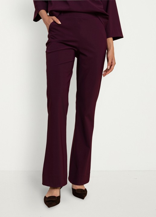Studio Anneloes Mid waist flared fit pantalon - voorkant 6 violet
