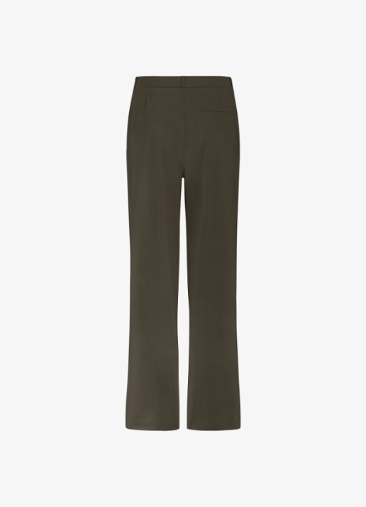 Studio Anneloes Mid waist loose fit pantalon - achterkant 2 legergroen