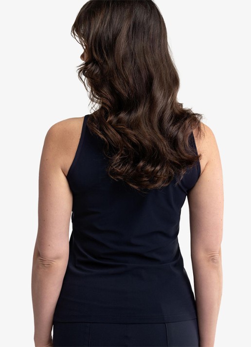 Studio Anneloes Nova tanktop met ronde hals - achterkant donkerblauw