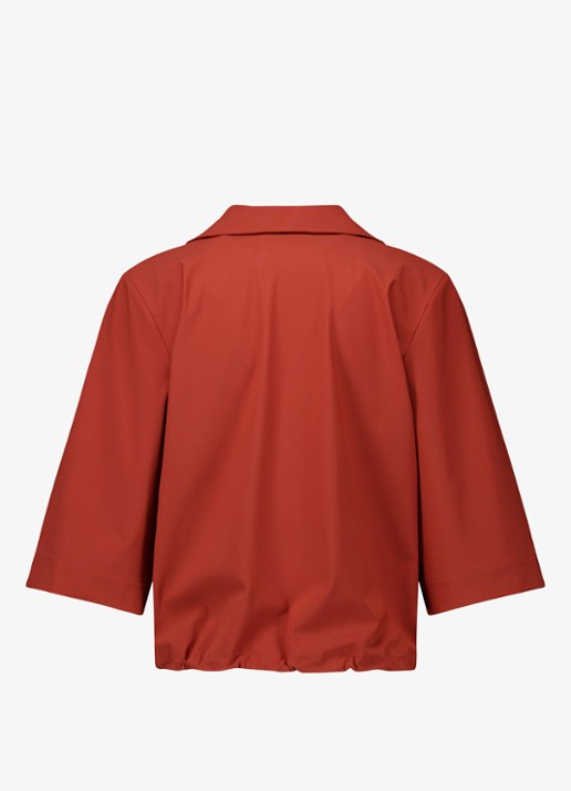 Studio Anneloes Odette top met trekkoord - detail 4 roestbruin