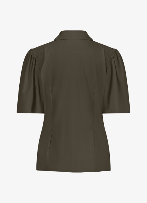 Studio Anneloes Poppy blouse met kraag - detail 4 groen