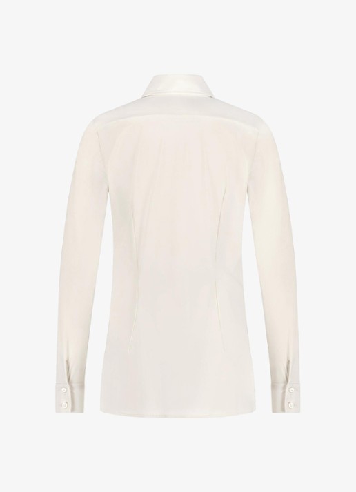 Studio Anneloes Poppy blouse met kraag - achterkant gebroken wit