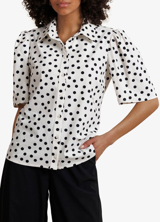 Studio Anneloes Poppy dot blouse met vlindermouwen - detail multicolor