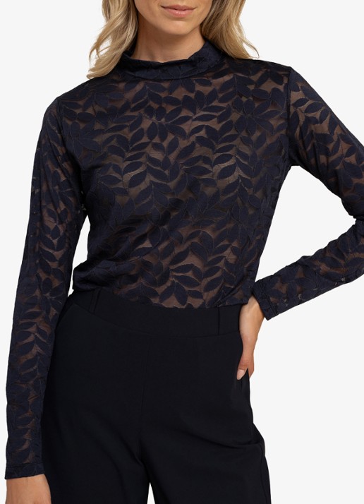 Studio Anneloes Reagan lace top - detail kobaltblauw