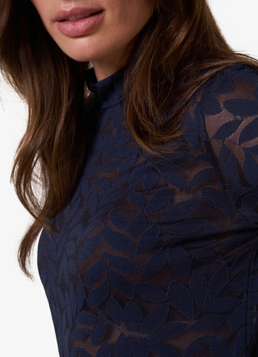 Studio Anneloes Reagan longsleeve van kant - detail 4 donkerblauw