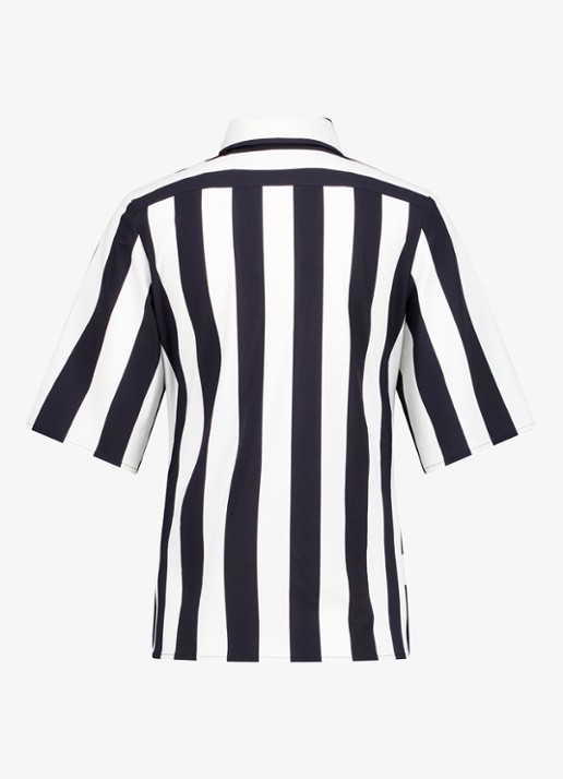 Studio Anneloes Reda stripe butterfly blouse met gestrikt detail en streepprint - achterkant multicolor