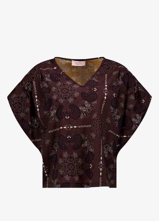 Studio Anneloes Renske top met paisley print - voorkant bruin