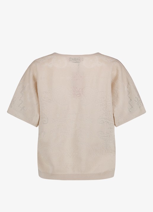 Studio Anneloes Robin top met V-hals - achterkant creme