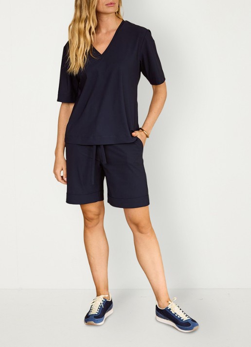Studio Anneloes Roller T-shirt van travelstof - voorkant 2 blauw