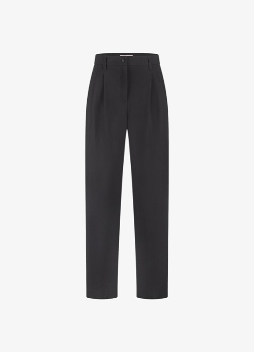 Studio Anneloes Scout mid waist wide fit pantalon van travelstof met steekzakken