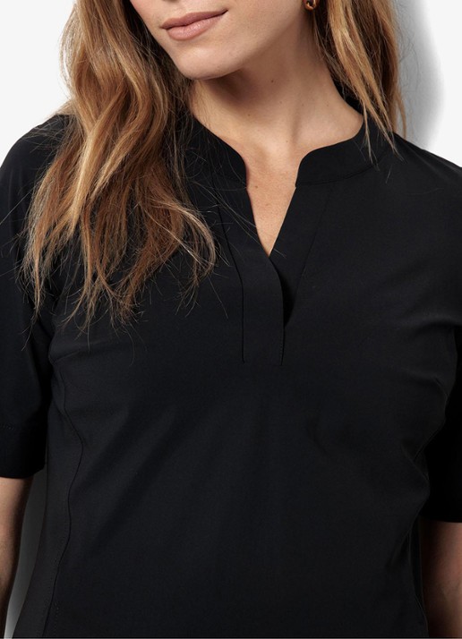 Studio Anneloes Simplicity mini jurk van travelstof - detail zwart