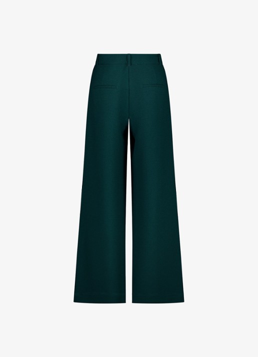 Studio Anneloes Skye high waist wide leg pantalon  - achterkant petrol
