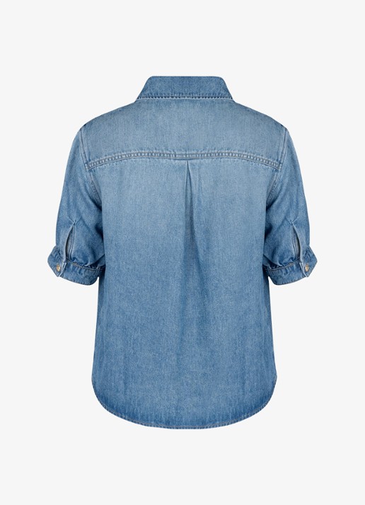 Studio Anneloes Stelle tuniek van denim - detail 4 blauw