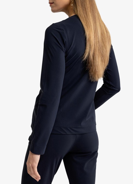 Studio Anneloes Sydney longsleeve met boothals - achterkant donkerblauw