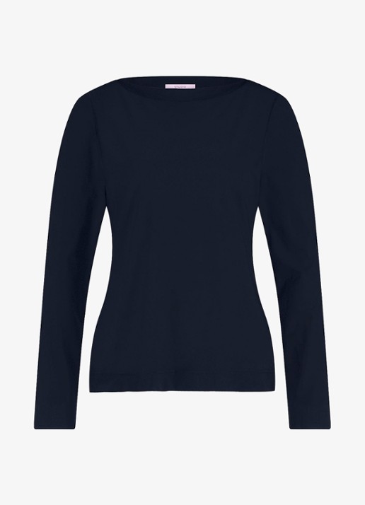 Studio Anneloes Sydney longsleeve met boothals - voorkant 2 donkerblauw