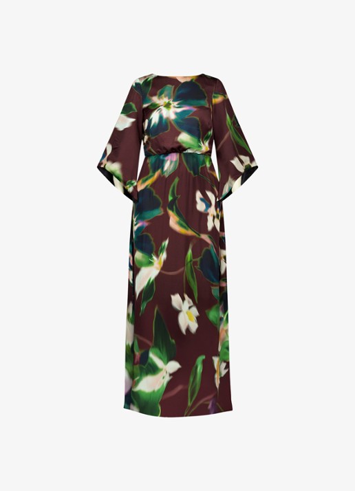 Studio Anneloes Tamara maxi jurk met print en vlindermouw