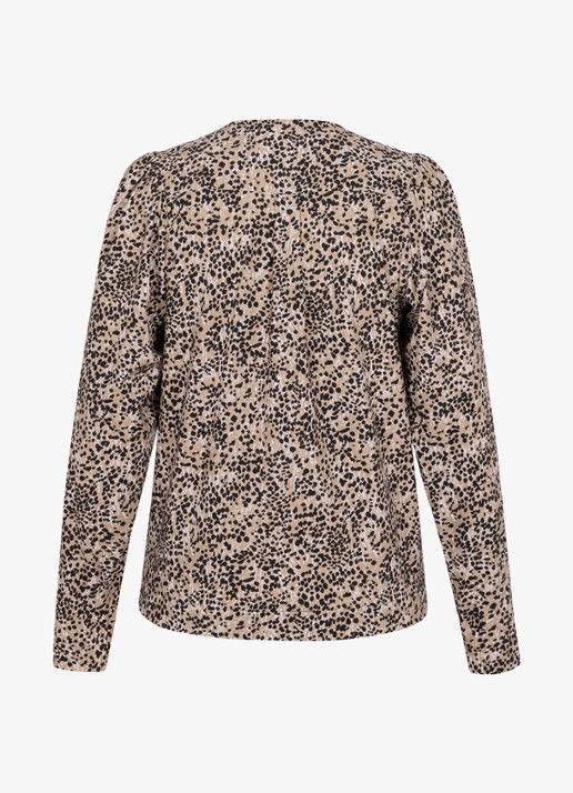 Studio Anneloes Valdis top met print en V-hals - achterkant 2 zwart