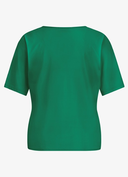 Studio Anneloes Vicky T-shirt met V-hals - detail 4 groen