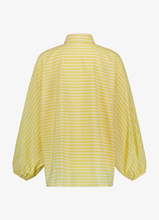 Studio Anneloes Yuki blouse met streepprint en ballonmouw - achterkant geel