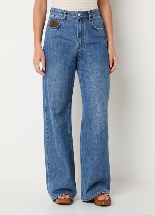 STUDIO AR Aline high waist wide leg jeans met steekzakken