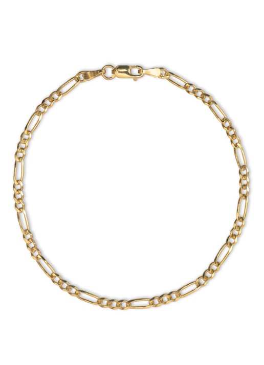 Studio Kroewe Figaro armband van 14 karaat geelgoud - voorkant geelgoud
